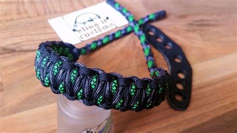 Wrist sling is adjustable for different bows. Bow Wrist Sling - Stitched Solomon Weave | Bow wrist sling, Weaving, Paracord tutorial