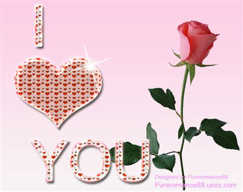 I Love You With Flower Pictures