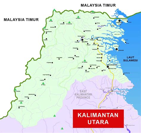 Peta Kalimantan Utara Lengkap Dengan Nama Kota Lamudi