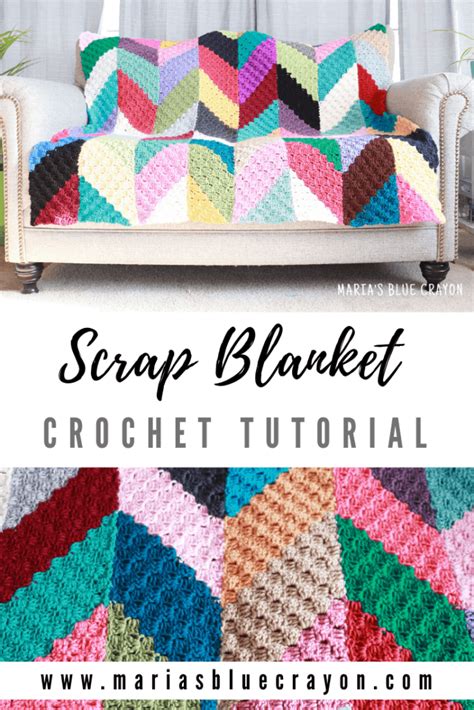 Crochet Scrap Blanket Tutorial Marias Blue Crayon