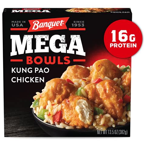 Banquet Mega Bowls Kung Pao Chicken With Rice Frozen Meal 135 Oz