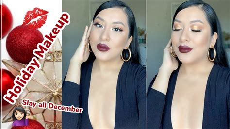 Holiday Makeup Tutorial Dark Lips Slay All 2019 Youtube