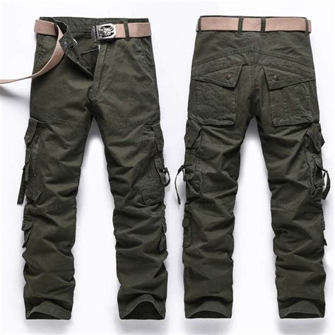 Punkdbotto Military Army Style Pants Men Side Zipper