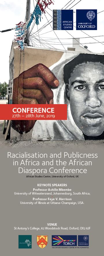 Racialisation And Publicness In Africa And African Diaspora Conference
