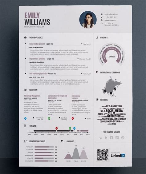 33 Infographic Resume Templates Free Sample Example