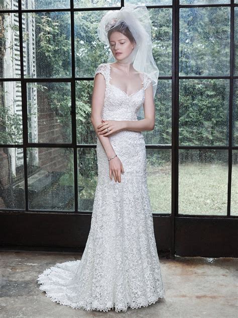 Maggie Sottero Luella Traditional Lace With A Dose Of Modern Glamour Is Found In This Sheath