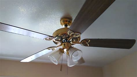 52 Polished Brass Encon Vintage Ceiling Fan 2 Of 2 YouTube