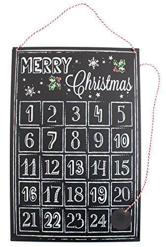 Luck And Luck Christmas Chalk Board Style Tin Advent Plaque Hanging