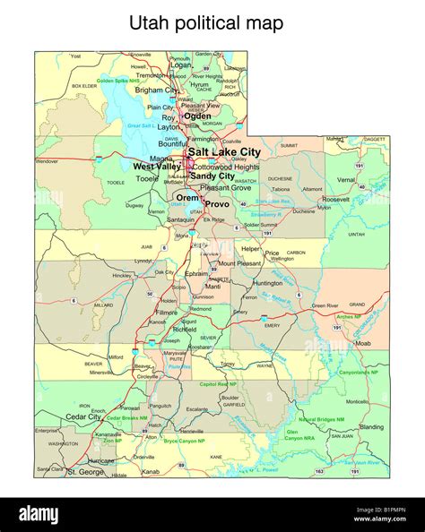 Mapa De Utah Fotografías E Imágenes De Alta Resolución Alamy