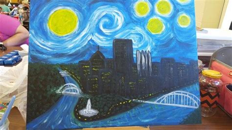 Pittsburgh Starry Night Starry Night Painting Starry