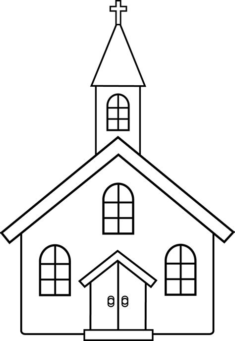 Church Clipart Black And White Clipart Wikiclipart