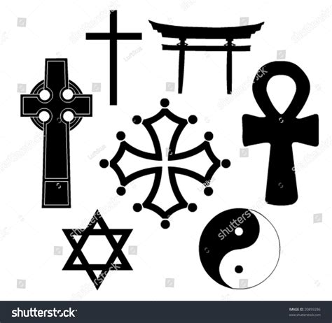 Religious Symbols Vector Art Stock Vector Royalty Free 20859286