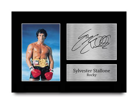 Buy Hwc Trading Sylvester Stallone T Signed A4 Printed Autograph Rocky Ts Print Photo