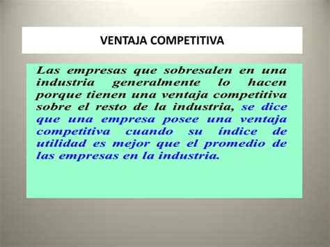 Ventaja Competitiva Y Comparativa