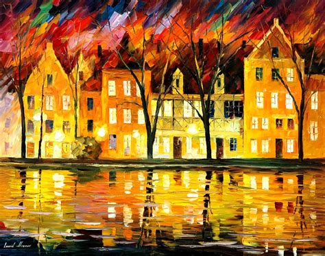 Autumn In Germany— Palette Knife Oil Painting On Canvas By