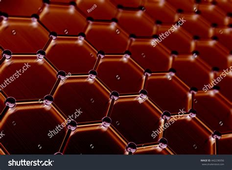 Graphene Atomic Structure Nanotechnology Background 3d Stock