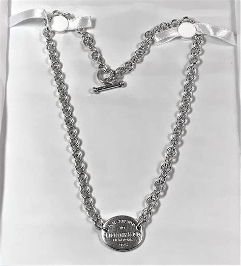 Authentic Tiffany And Co Tag Necklace Please Return To Tiffany In
