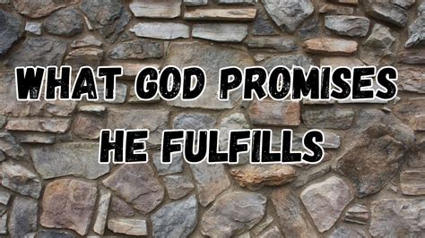 What God Promises He Fulfills A Sermon By Pastor Nick Everett Youtube
