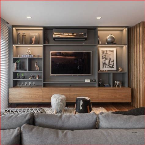 Decorating Wall Units Living Room White And Wooden Wall Unit With Tv