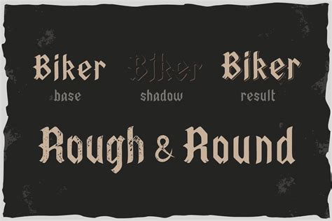 Old Biker Gothic Style Vintage Label Font By Fractal Font Factory