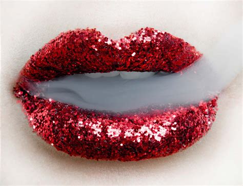 Glittery Red Lips Glitter Lips Red Lips Lip Art