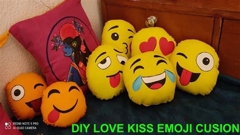 DIY Emoji S Cushions Making Love Kiss Emoji Love Emoji Kiss Emoji YouTube