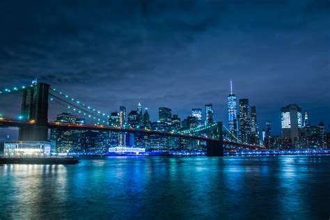 Brooklyn Bridge Wallpaper 4k Manhattan Skyline Waterfront New York