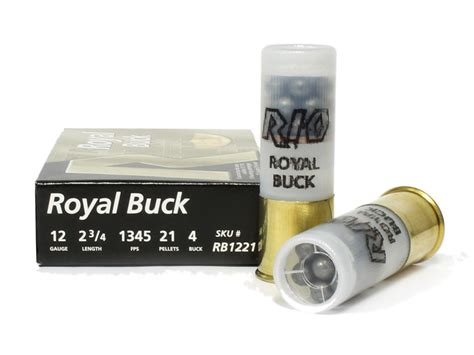 Rio Royal Buck 4 Buckshot 12 Gauge Shotgun Shells For Sale