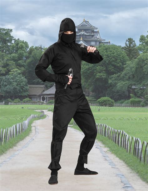 Adults Fancy Dress Adult Mens Deluxe Ninja Master Fancy Dress Costume