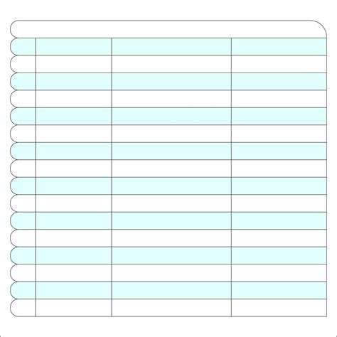 Printable Blank Column Chart With Lines