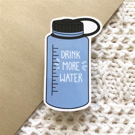 Drink More Water Sticker Hydration Reminder Water Reminder Etsy