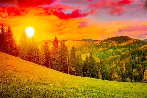 Ukraine Scenery Sunrises And Sunsets Mountains