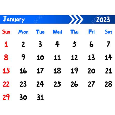 2023 Calendar January Blue Line 2023 Calendar Calendar January Png