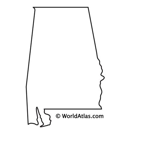 Outline Map Of Alabama