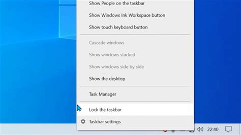 How To Lock The Taskbar In Windows Youtube