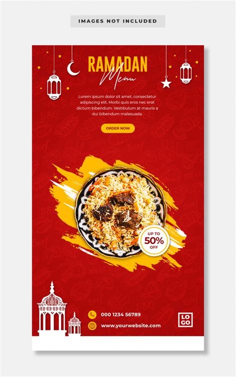 Premium Psd Ramadan Food Menu Offer Social Media Banner