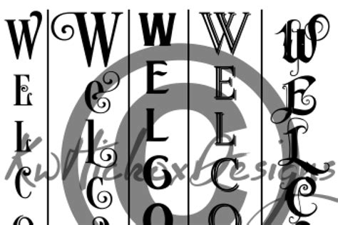 Vertical Welcome Sign Bundle Svg, Eps, Dxf File By Kerry Hickox