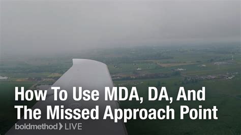 How To Use Mda Da And The Missed Approach Point Boldmethod Live