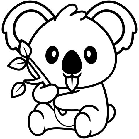 Koala Coloring Pages New Printable 20 Images Kids Drawing Hub