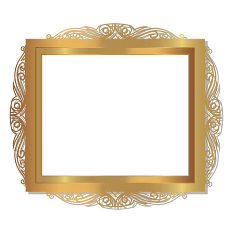 Moldura Dourada Brilhante Elegante Baixar Pngsvg Transparente