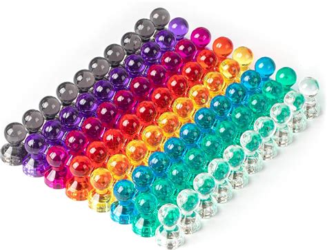 Amazon Com Smartake Push Pin Magnets Refrigerator Magnets Pack Assorted Color Magnets