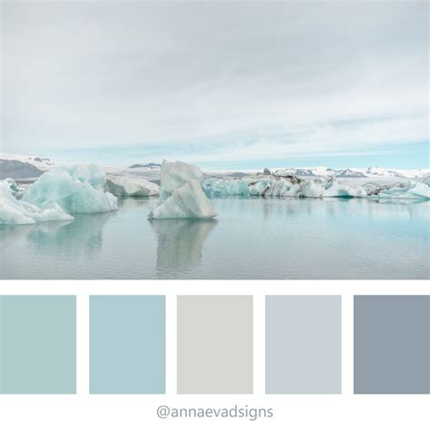 Winter Color Palette Winter Color Scheme Ice Color Palette Brand Color