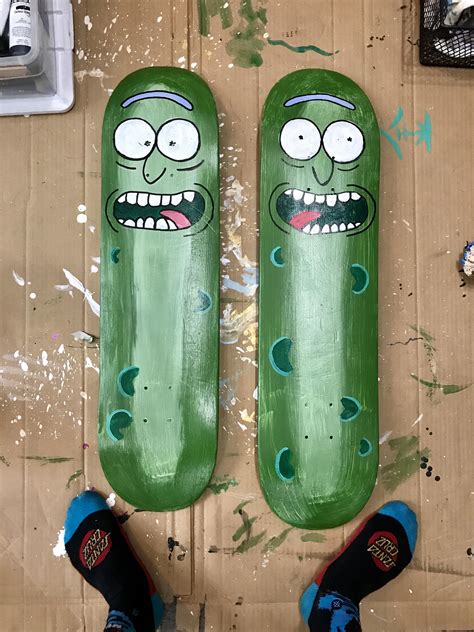 Pickle Rick Skate Decks Rrickandmorty