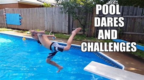Pool Dares And Challenges 🌊 Youtube