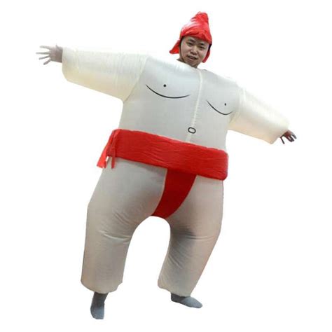 jual inflatable sumo wrestlers fancy dress costume adult fat suit outfit red di seller baosity