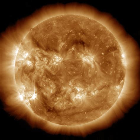 Gms Sun Emits A Mid Level Flare