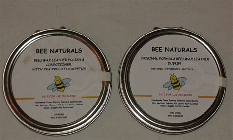 Leather Care Pack Bee Naturals Handmade Natural Beeswax Products