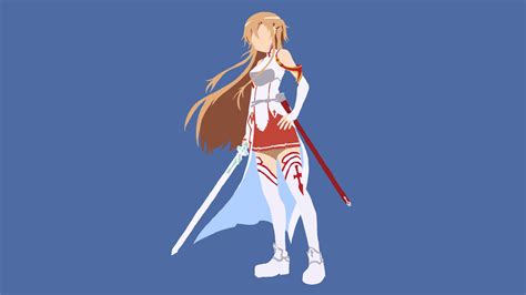 Wallpaper Illustration Simple Background Anime Girls Sword Art
