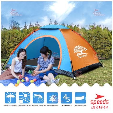 Tenda Camping Kapasitas Luas 3-4 Orang Tenda Gunung Camo Model Dome