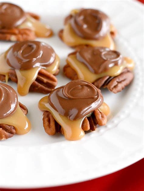 The recipes using kraft caramels can be served at any party, sudden guest arrival, and also in an outdoor campfire. Choco-Caramel Turtles Recipe — Dishmaps